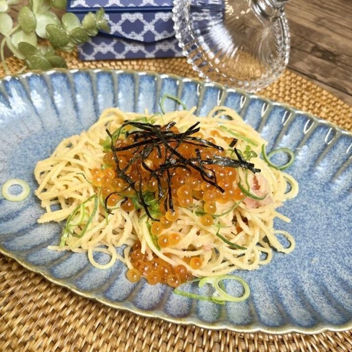いくらのせたらこパスタ